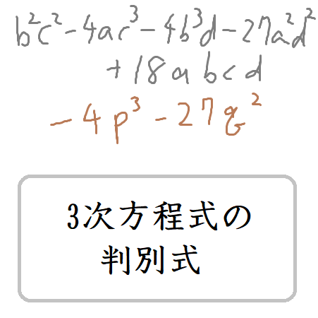 3次方程式の判別式