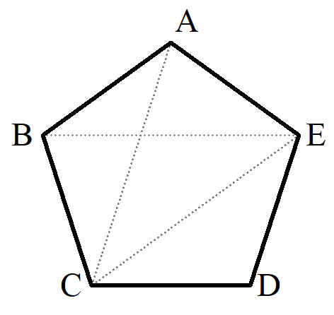 正五角形のベクトル